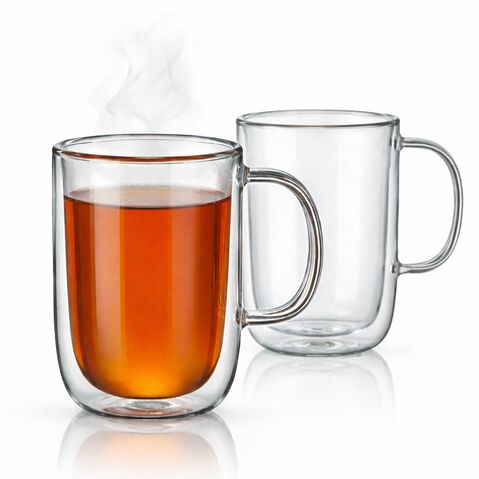 Sirius Double Wall Glass Mugs, Set of 2