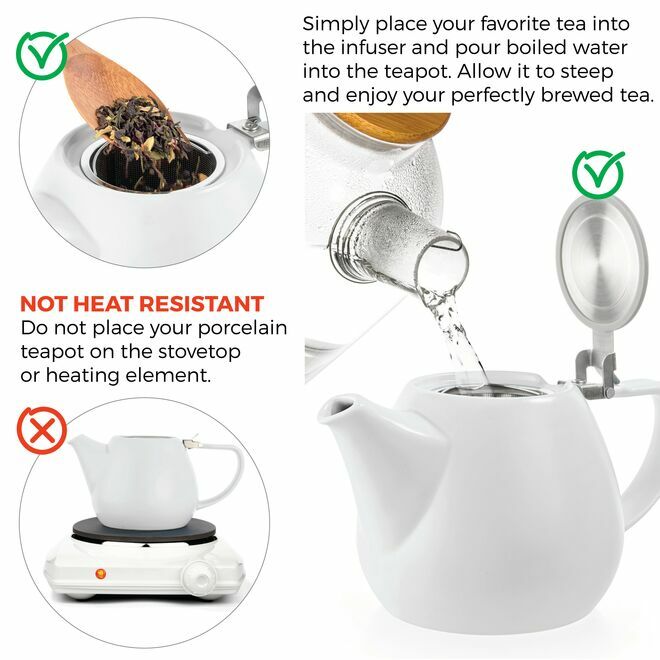 Jove Porcelain Teapot 34oz