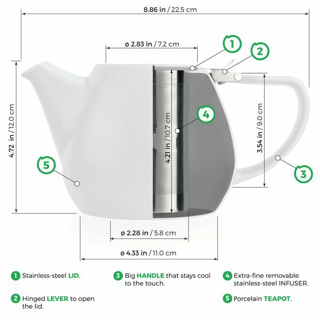 Jove Porcelain Teapot 34oz