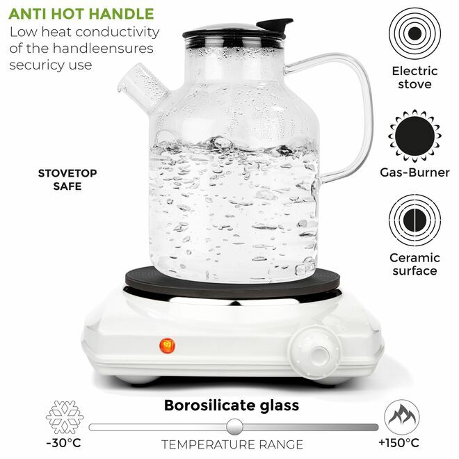 Glass Teapot & Kettle 74oz