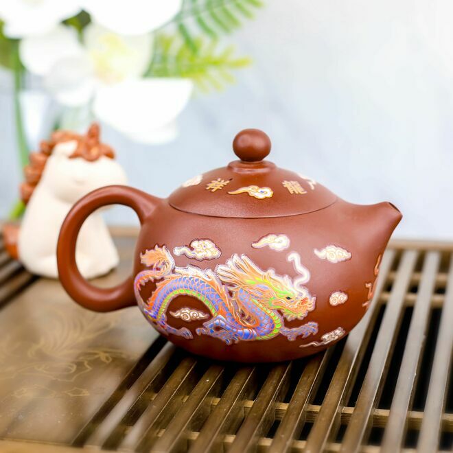Color Changing Purple Clay Teapot 200ml