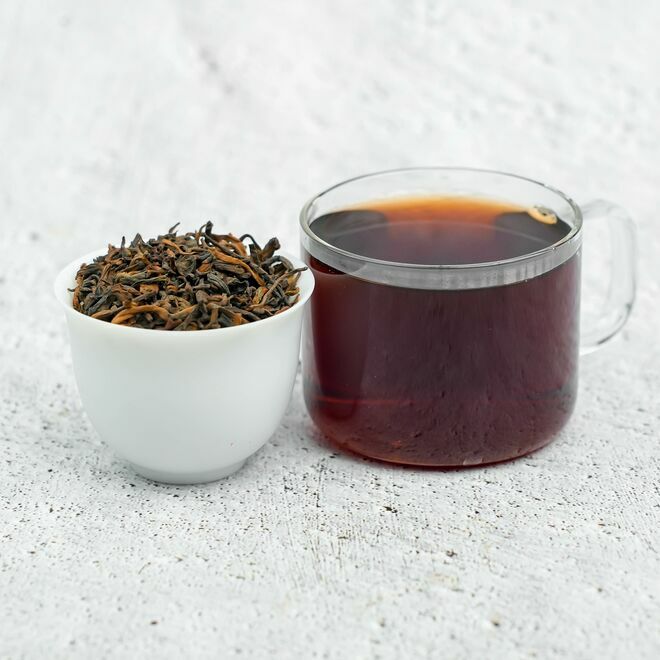 Pu'erh mûr impérial aux pointes dorées