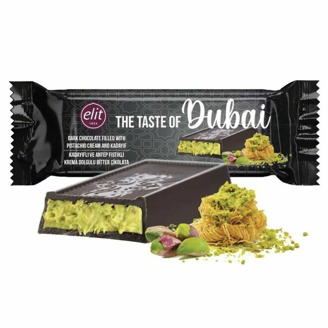 Pistachio Dubai Dark Chocolate Bar 30g