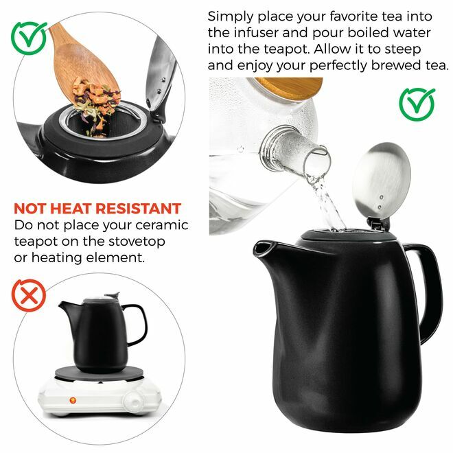 Daze Ceramic Teapot 47oz