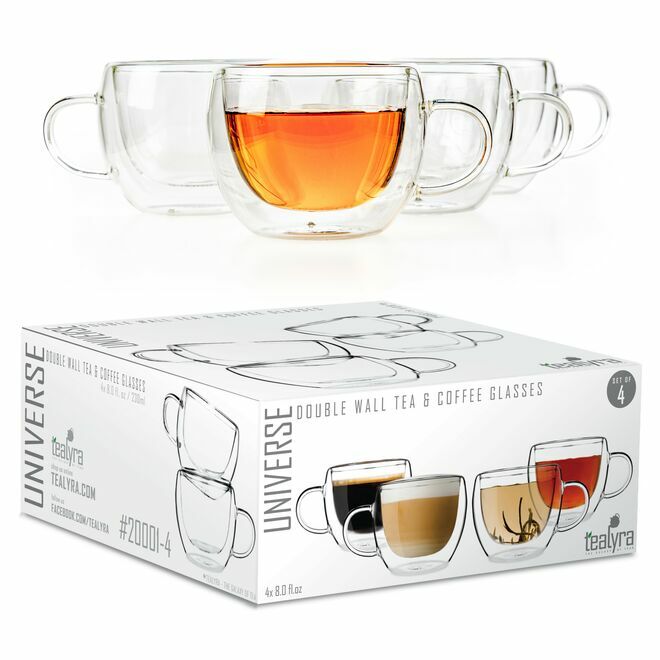Verres à double paroi Universe, lot de 4
