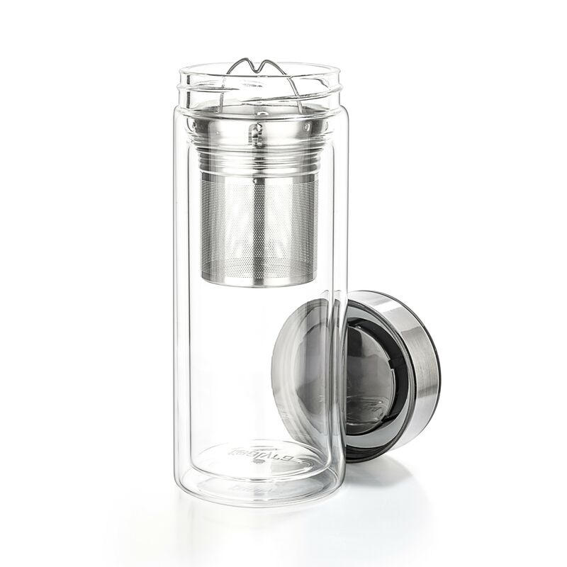 teaTravel Double Wall Glass Thermos